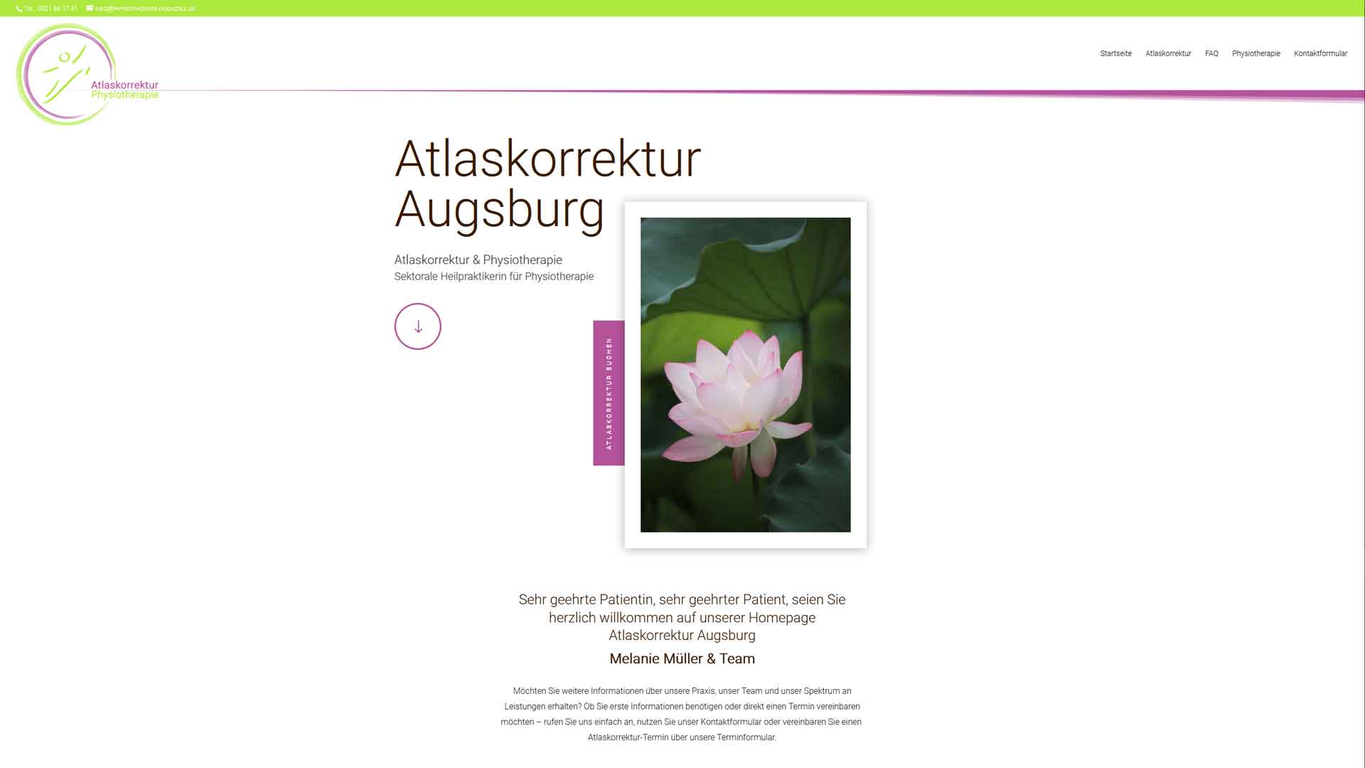 Atlaskorrektur Physiotherapie Melanie Müller – Referenz