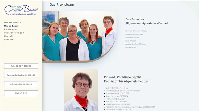 Dr. med. Christiane Baptist – Allgemeinarztpraxis – Referenz