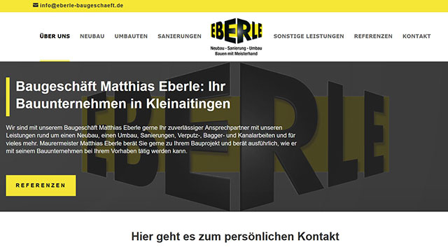 Eberle Baugeschäft – Referenz