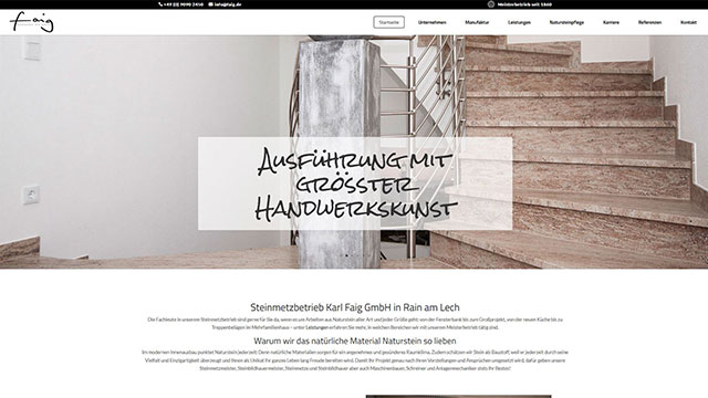 FAIG GmbH Steinmetzbetrieb – Referenz