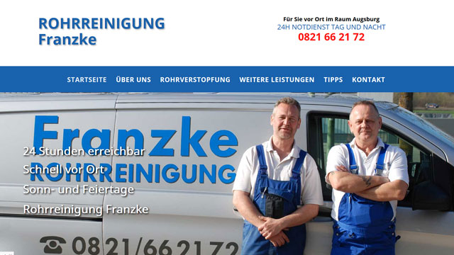 Franzke Rohrreinigung – Referenz