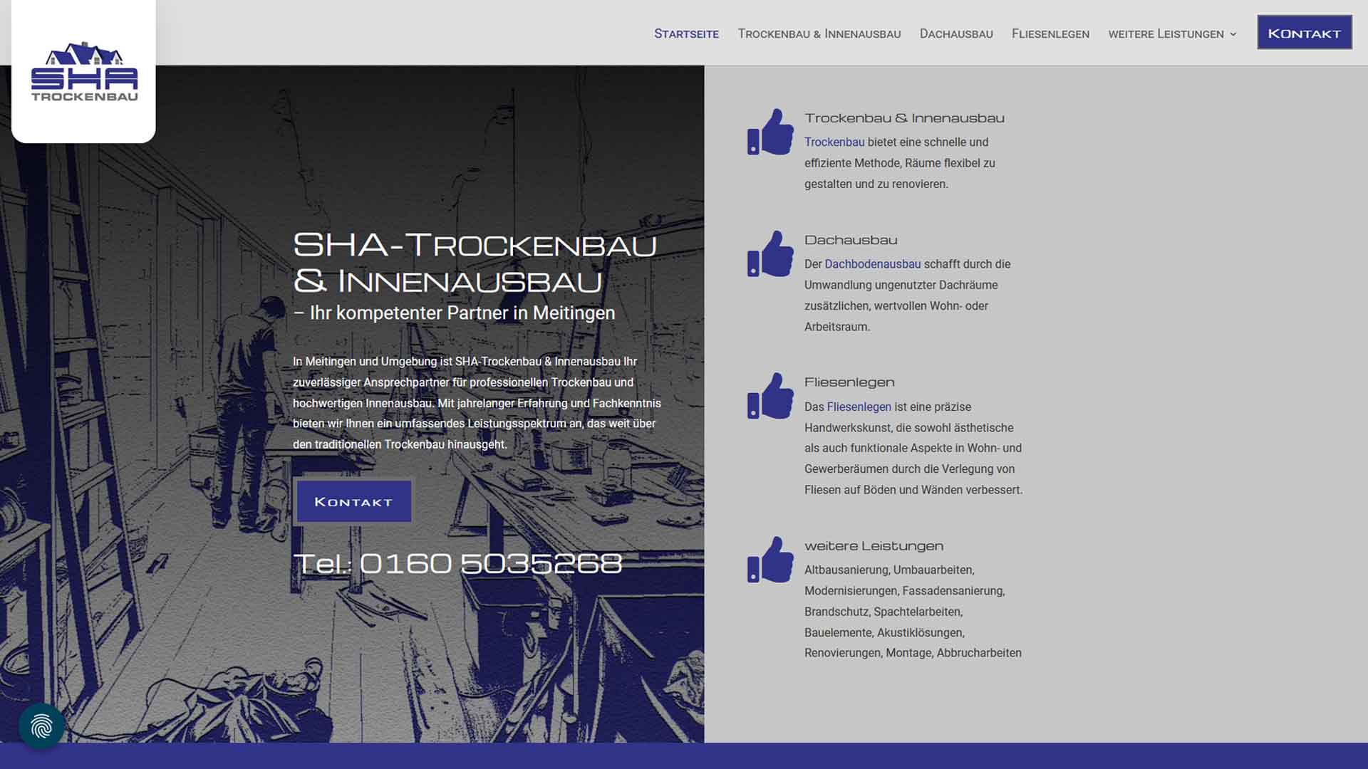 SHA Trockenbau & Innenausbau – Referenz